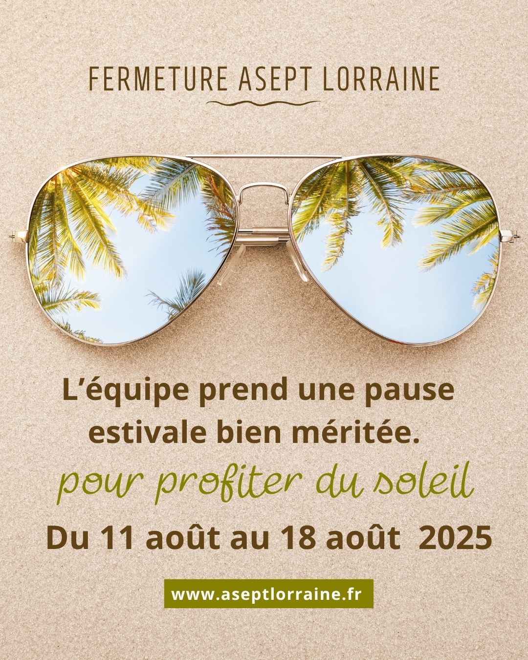 Post fermeture asept août 2025