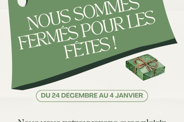 Beige Vert Minimaliste Moderne Fermeture Noël Affiche