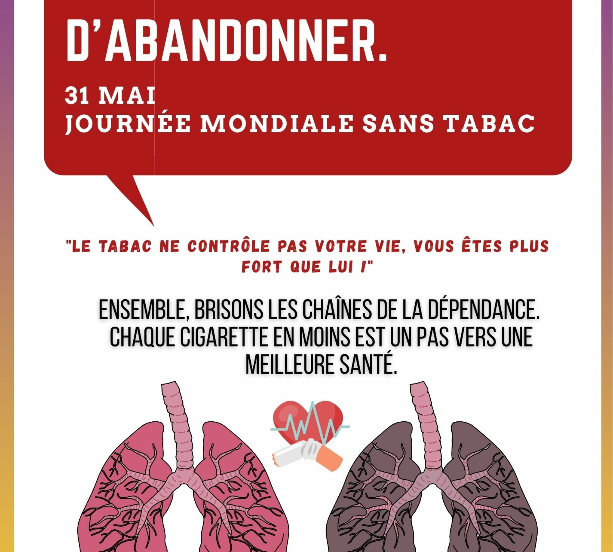 Journée mondiale sans tabac affiche