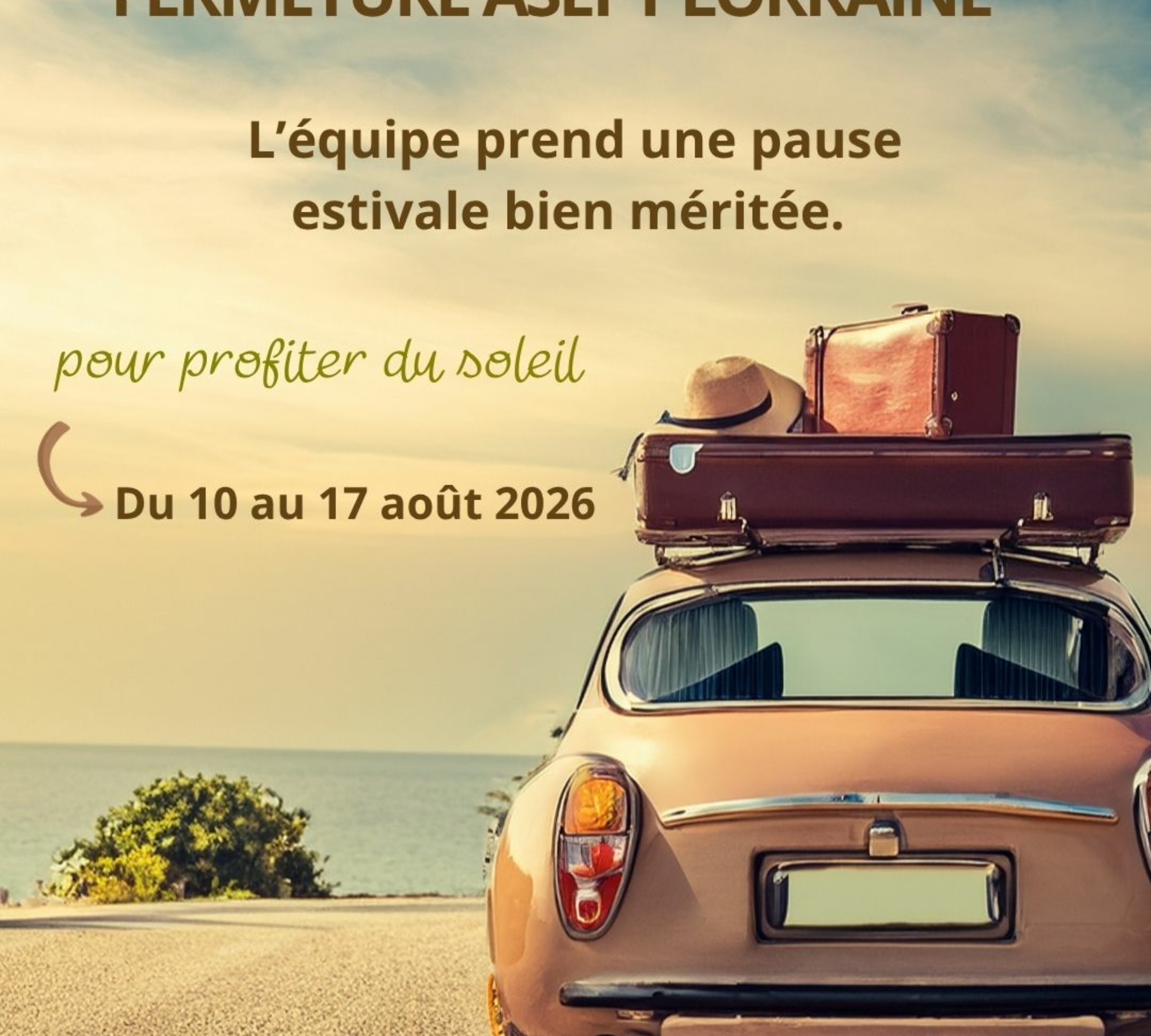 Fermeture asept été 2026