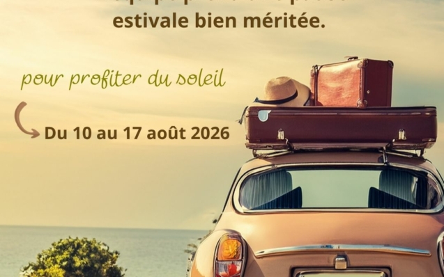 Fermeture asept été 2026